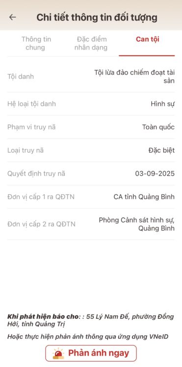 Hướng dẫn tra cứu danh sách đối tượng bị truy nã trên VNeID 22 4cdef1b8b1653b3b62744