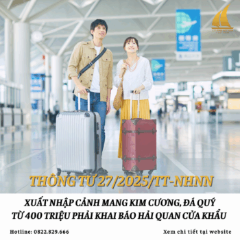 Cá nhân xuất nhập cảnh mang kim cương, đá quý từ 400 triệu đồng phải khai báo hải quan cửa khẩu