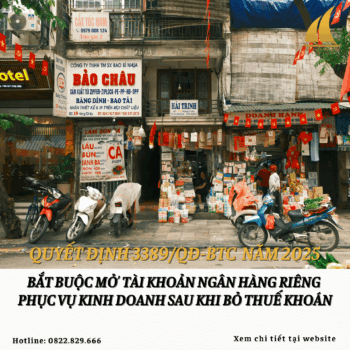 02 nhóm hộ kinh doanh bắt buộc mở tài khoản ngân hàng riêng phục vụ kinh doanh sau khi bỏ thuế khoán