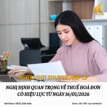 Nghị định quan trọng về thuế hoá đơn có hiệu lực từ ngày 16/1/2026