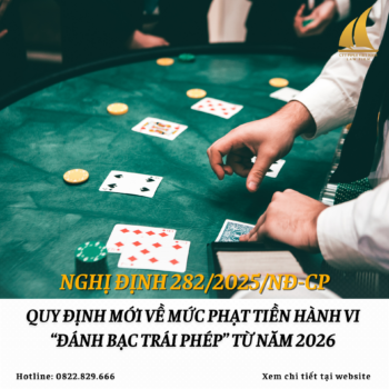 Quy định mới về mức phạt tiền hành vi đánh bạc trái phép từ năm 2026