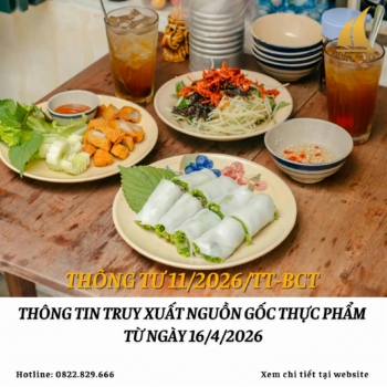 Thông tin truy xuất nguồn gốc thực phẩm từ ngày 16/4/2026