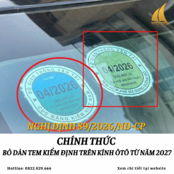 CHÍNH THỨC Bỏ dán tem kiểm định trên kính ôtô từ năm 2027 đúng không?