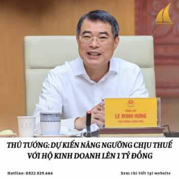 Dự kiến nâng ngưỡng doanh thu chịu thuế của hộ kinh doanh lên 1 tỷ đồng/năm đúng không?